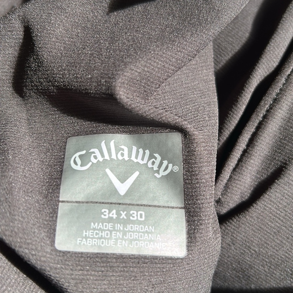 Men’s Callaway Golf Pants 34x30. Black front & back pockets - Picture 8 of 9